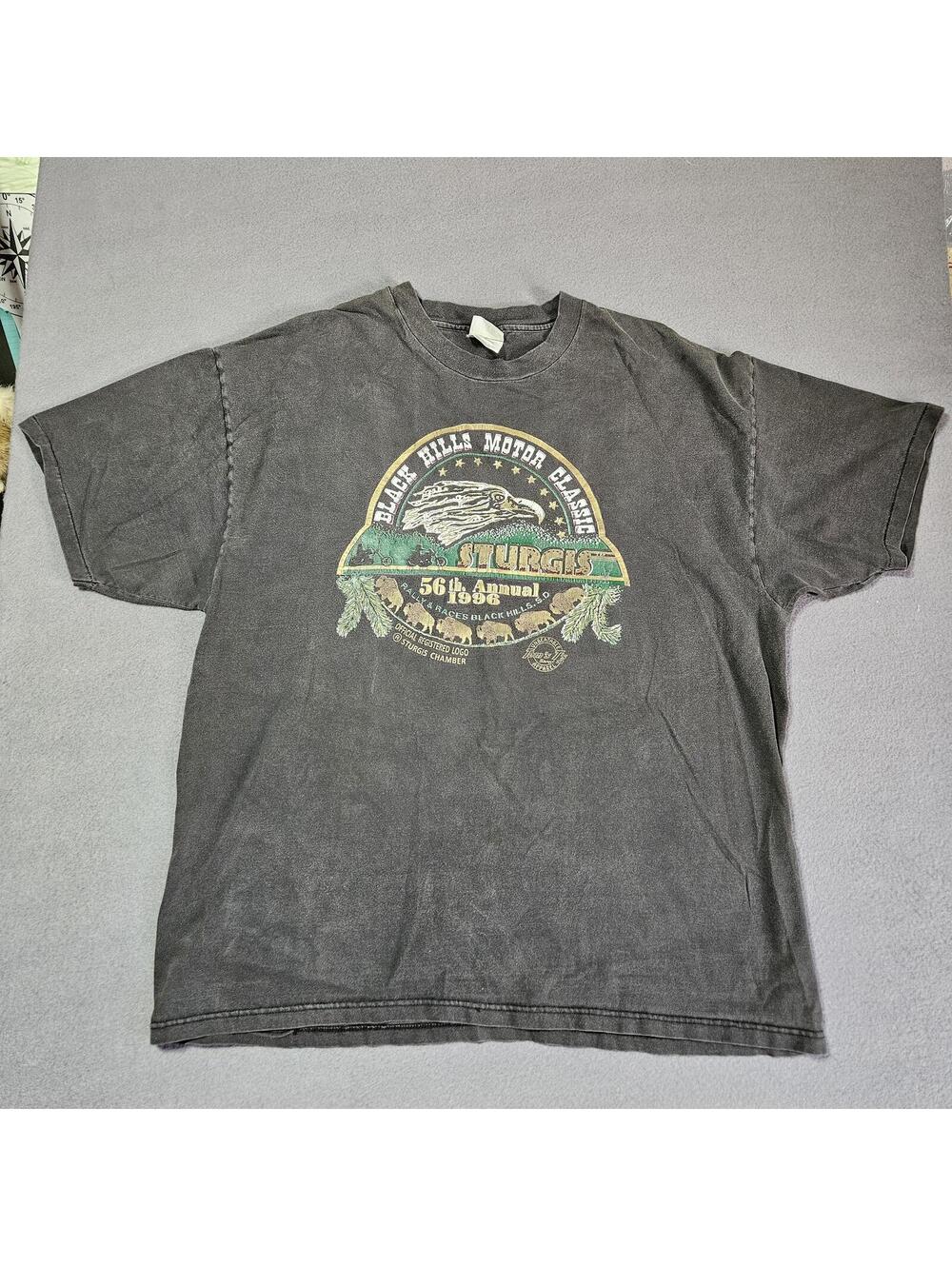 Sturgis Black 1996 Motorcycle Rally Vintage T-Shirt Size 2X Large Classic Biker